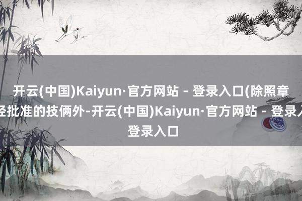 开云(中国)Kaiyun·官方网站 - 登录入口(除照章须经批准的技俩外-开云(中国)Kaiyun·官方网站 - 登录入口