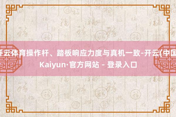 开云体育操作杆、踏板响应力度与真机一致-开云(中国)Kaiyun·官方网站 - 登录入口
