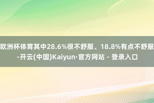 欧洲杯体育其中28.6%很不舒服、18.8%有点不舒服-开云(中国)Kaiyun·官方网站 - 登录入口