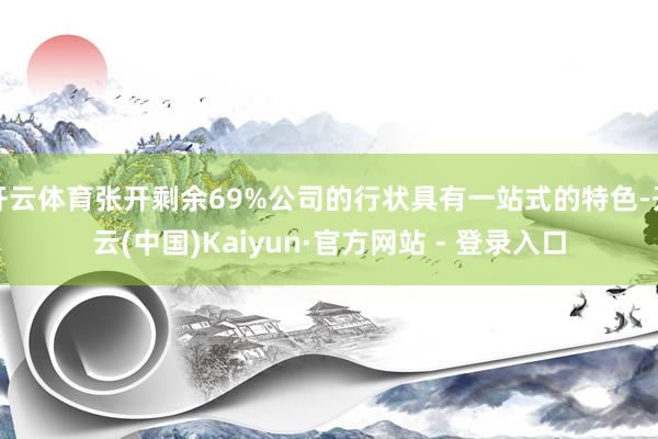 开云体育张开剩余69%公司的行状具有一站式的特色-开云(中国)Kaiyun·官方网站 - 登录入口